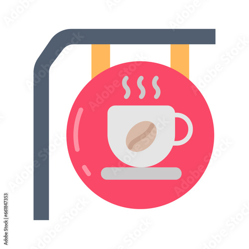 Cafeteria icon in vector. Illustration