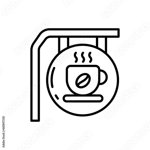 Cafeteria icon in vector. Illustration
