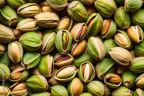 close up of pistachio nuts photo