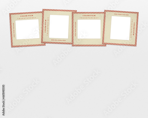 Vintage Transparent Film Photo Slide Mounts Overlay