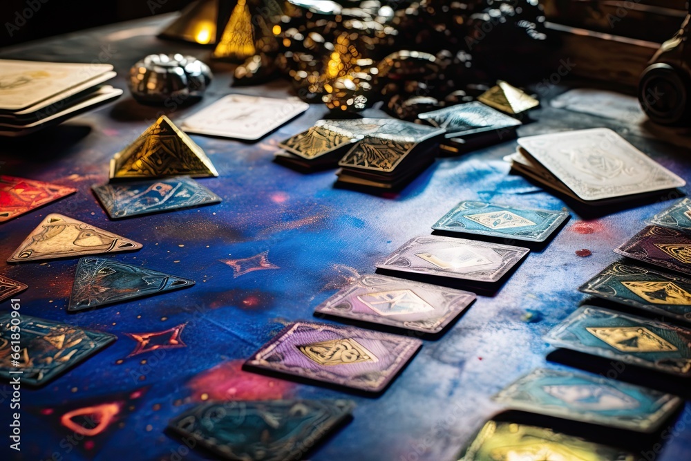 Abstraction using Tarot symbols and fortune telling cards Abstraction using Tarot symbols and fortune telling cards