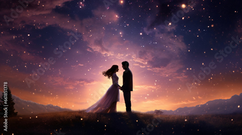 Fantasy romance novel stars sky