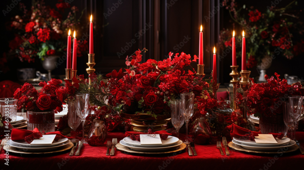 Festive christmas table