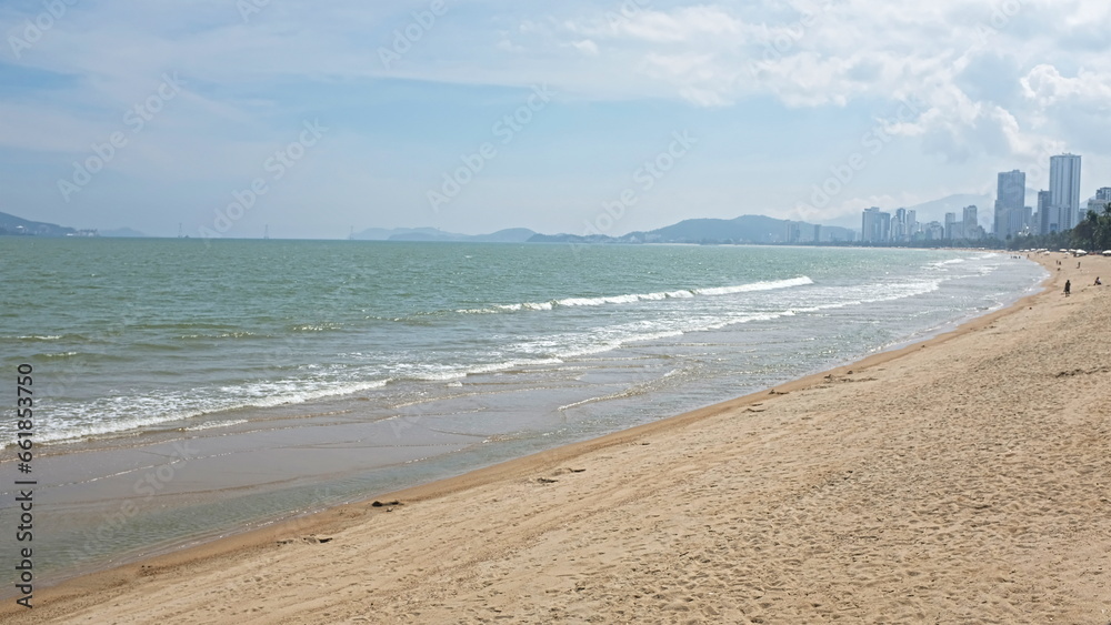 Beautiful sunny beach in Nha Trang, Vietnam, Asia