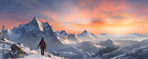 Alpine Adventure, Backcountry Ski Touring in Majestic Mountain Landscapes photo