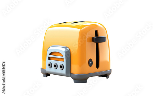 Single Image 3D Toaster Cartoon on isolated background