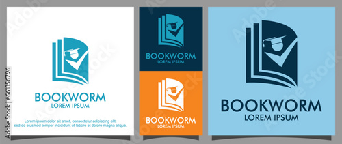 Book and toga logo template
