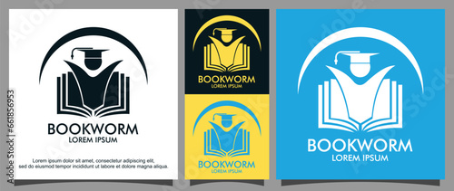 Book and toga logo template
