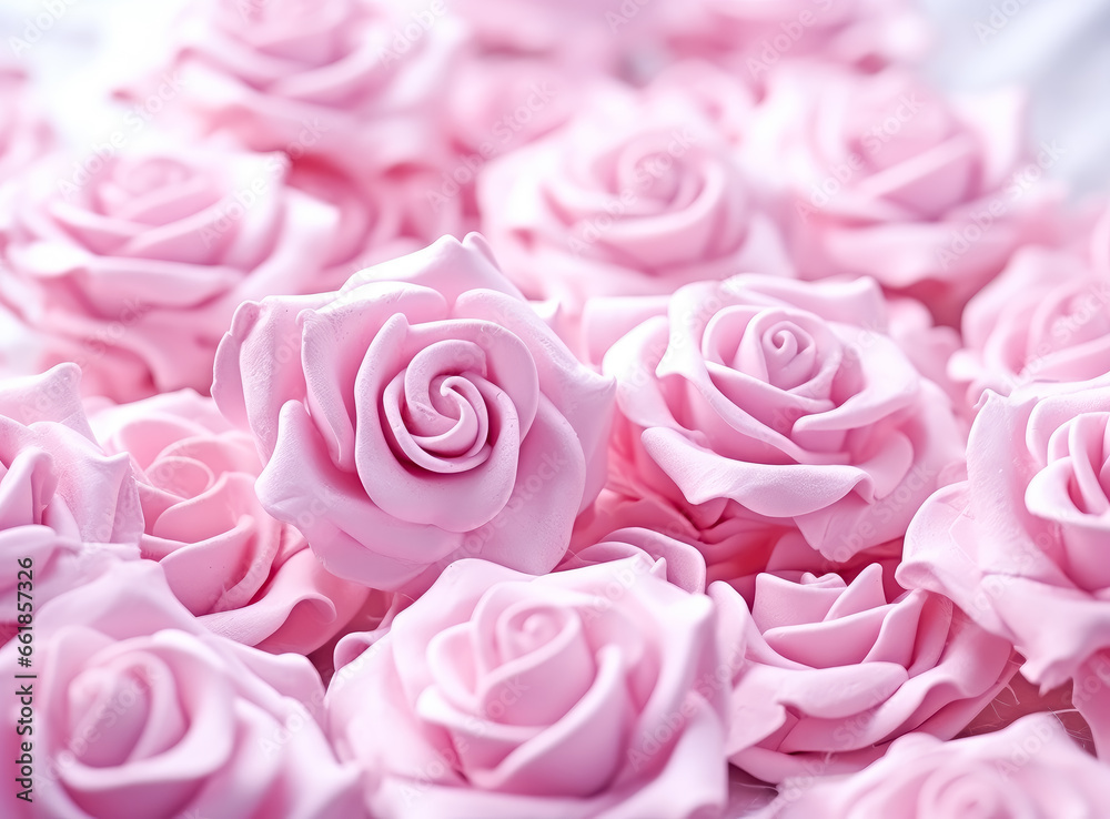 Pink roses texture pattern, made of organic soggy resin, soft, pastel, simple.
Pink roses texture pattern, made of organic soggy resin, soft, pastel, simple.