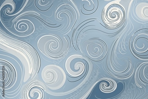 Background with swirling polar pattern. Generative AI