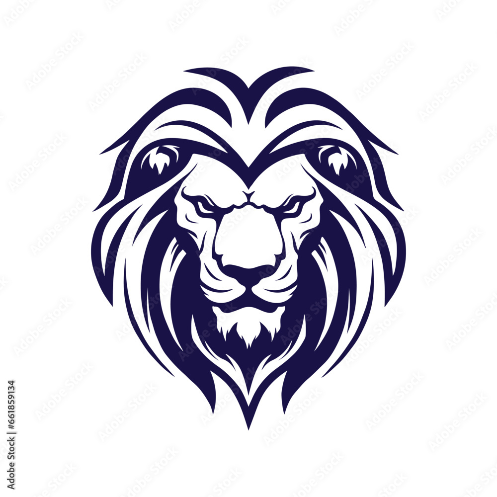 head of a lion Vector, Design, logo