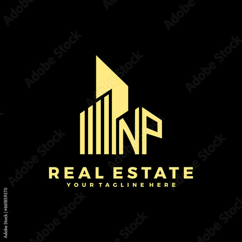 NP Initials Real Estate Logo Vector Art  Icons  and Graphics