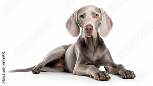 Grey Weimaraner dog