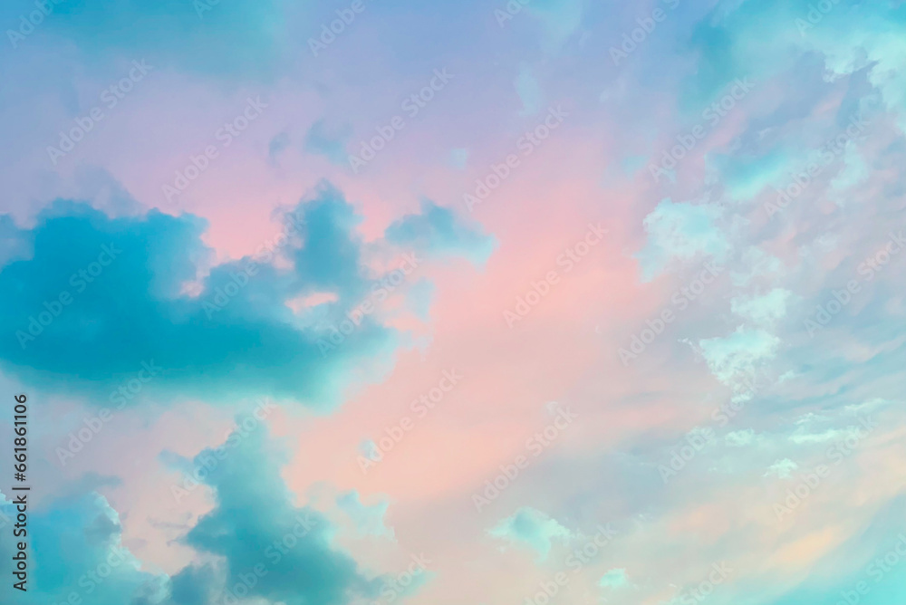 Evening sky with pink clouds