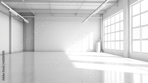 Modern studio background  empty space white interior.