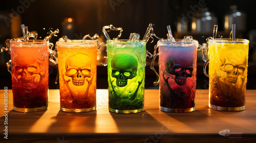 Halloween poison drinks glasses