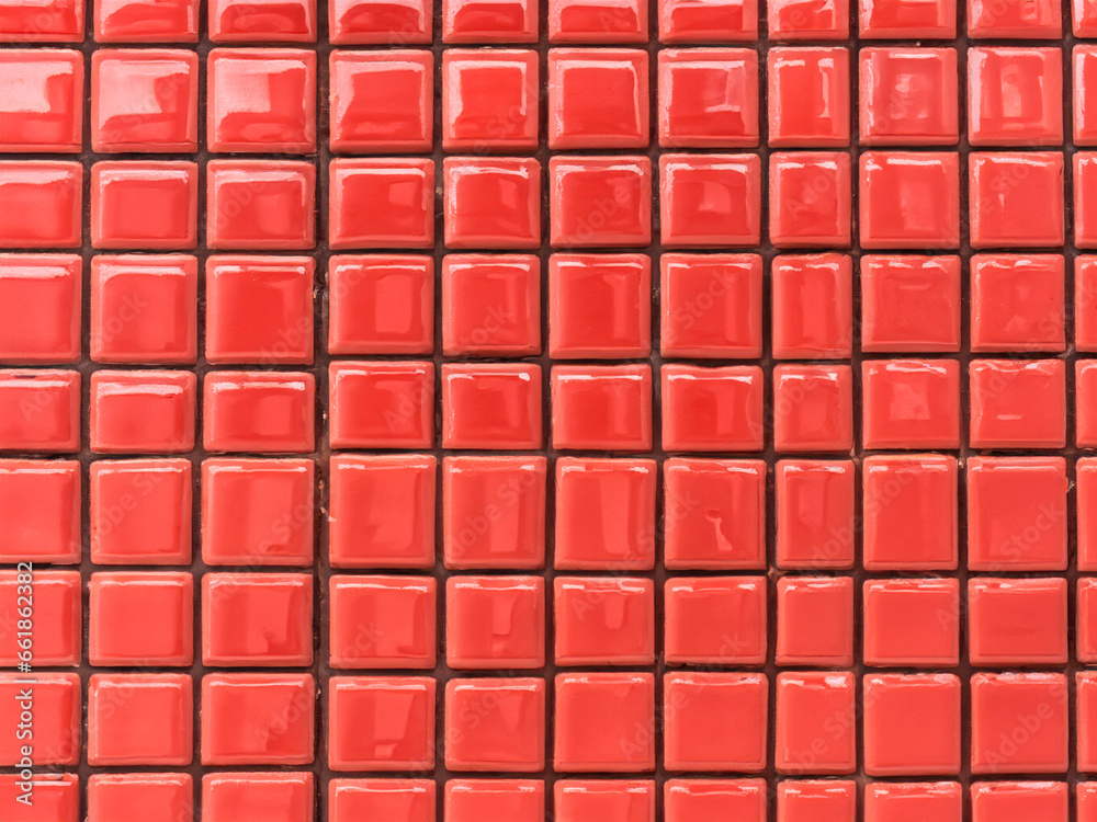 red tiles wall. background. texture of tiles. red tiles wall. background. texture of tiles.