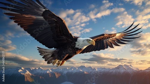 Eagle soaring in the sky