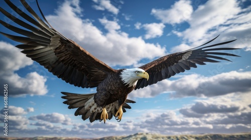 Eagle soaring in the sky © Fly Frames