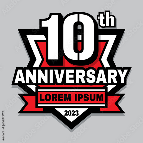 Wallpaper Mural 10th Anniversary Badge Logo. Vector Illustration Torontodigital.ca