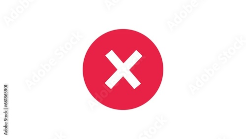 right and wrong for correct acceptance modern line design. 2d animation