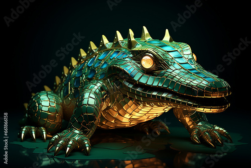 green crocodile head © Patrick