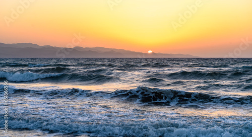 waves on rocks in the Mediterranean Sea 16