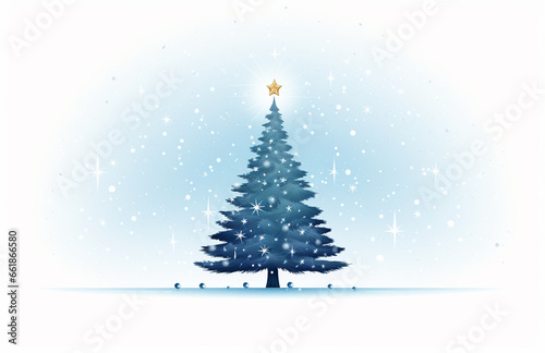 christmas tree icon with background background and star