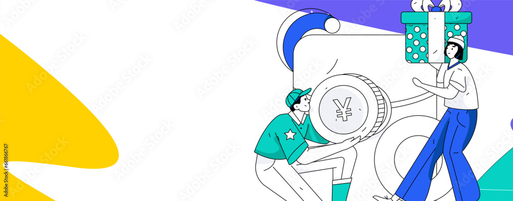 Use red envelopes to attract new customers and promote activity. Flat vector character concept illustration
Use red envelopes to attract new customers and promote activity. Flat vector character concept illustration