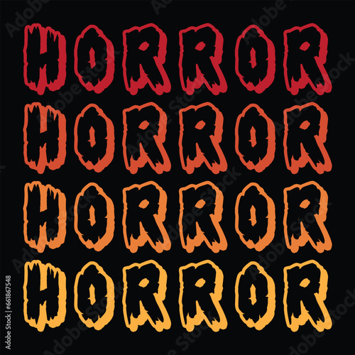 Horror Typography Illustration Design, Horror Typography Design