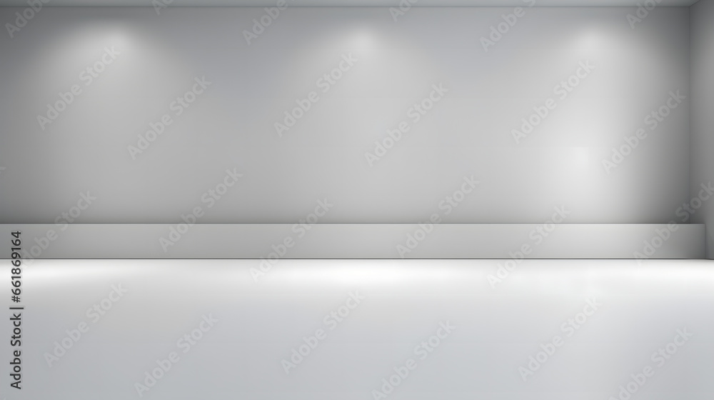 La pièce d'une maison vide avec trois lampe qui éclairent l'intérieur. La pièce d'une maison vide avec trois lampe qui éclairent l'intérieur.