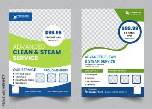 modern vector creative cleaning service flyer, house cleaning flier, home service template, pool, roof cleaning poster, office cleaning brochure commercial  service flyer design in illustrator