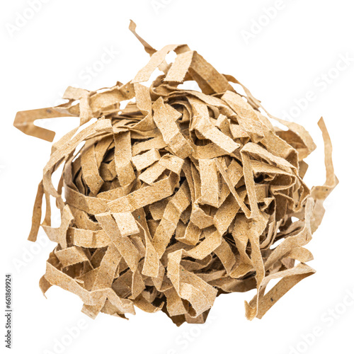 Pile of shredded recycle paper