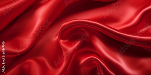 pink silk satin fabric wave or silk wavy folds generated by AI. 