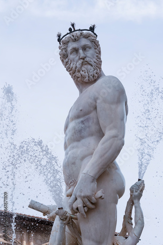 Fountain of Neptune - a fountain in Florence, Italy, situated on the Piazza della Signoria or Signoria square