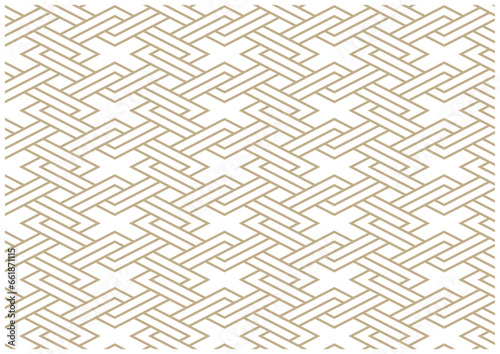 交差する菱形の紋様（ベージュ）