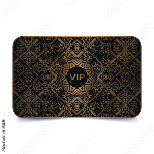 luxury dark vip card in ornament texture