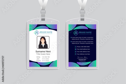 Colorful id card mockup