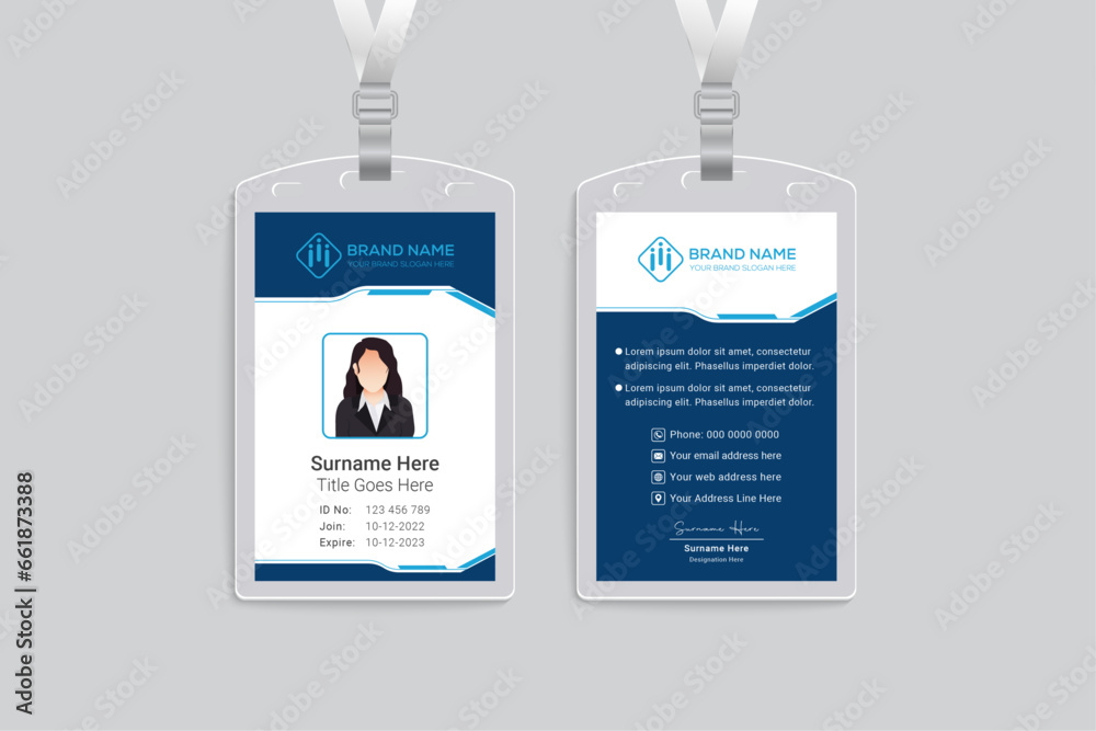 Obraz premium Marketing id card design