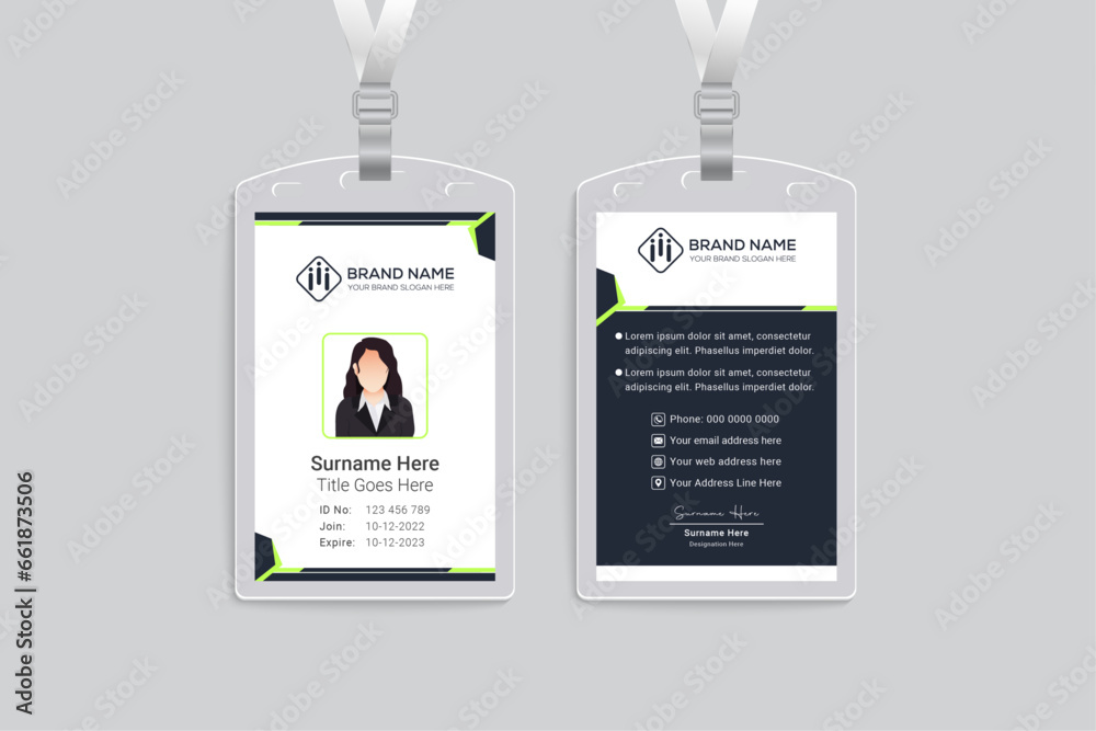 Obraz premium Creative id card design