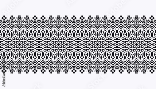 Henna banner border with colorful border