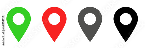 location icon set vector illustration