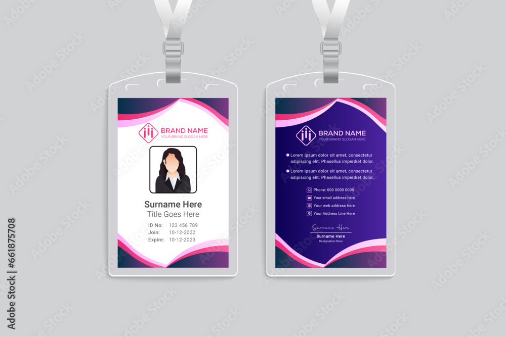 id card design template mockup id card design template mockup