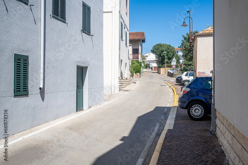 Streets of the old resort town of Primosten, Croatia.
