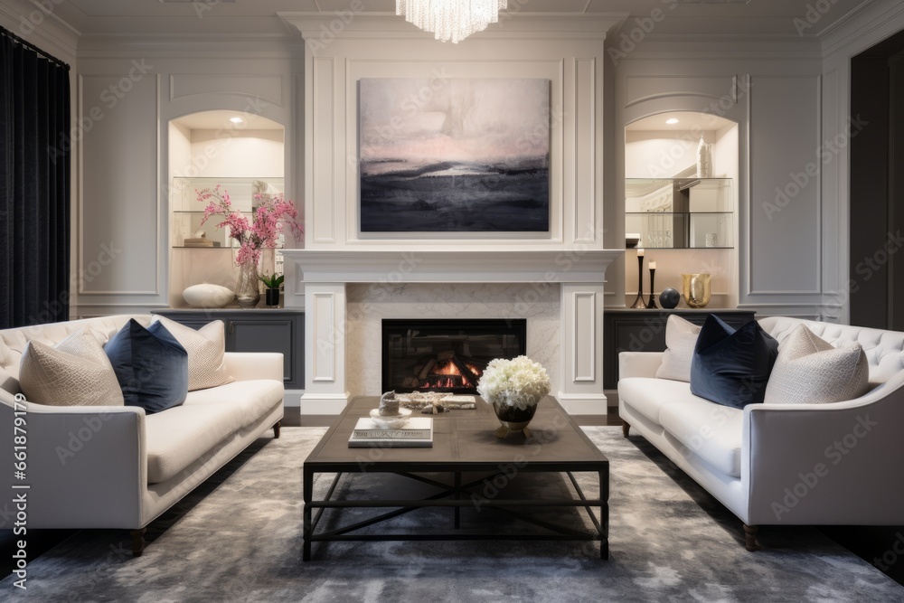 beautiful interior design house renovation with stylish classic formal living room white beige material colour scheme cosy comfort home and design background beautiful interior design house renovation with stylish classic formal living room white beige material colour scheme cosy comfort home and design background