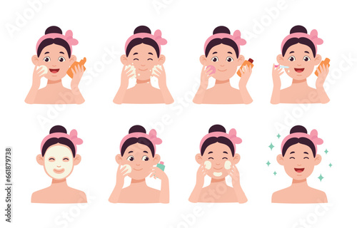 Skincare Routine Illustration