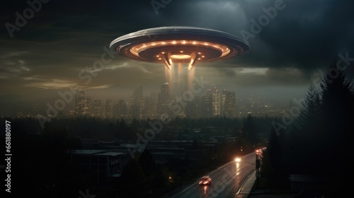UFO in city