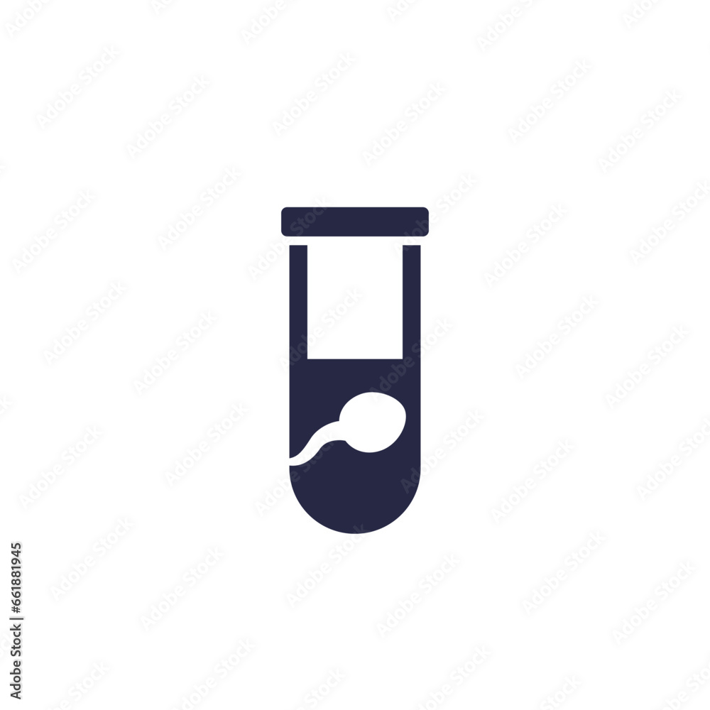 sperm test icon with a tube sperm test icon with a tube