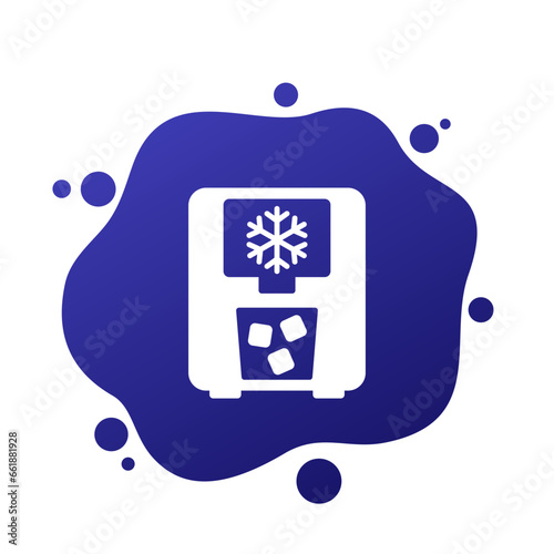 ice maker icon, ice machine vector