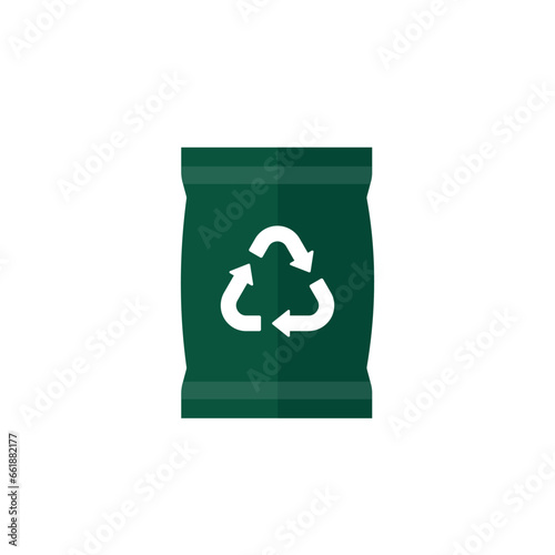 Sustainable or recyclable packaging vector icon